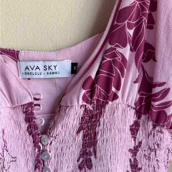 Ava Sky Fighting Eel Plumeria Romper - Picture 3 of 5